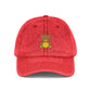 Vintage Embroidered Teddy Bear Cap Hats Printify One size Red