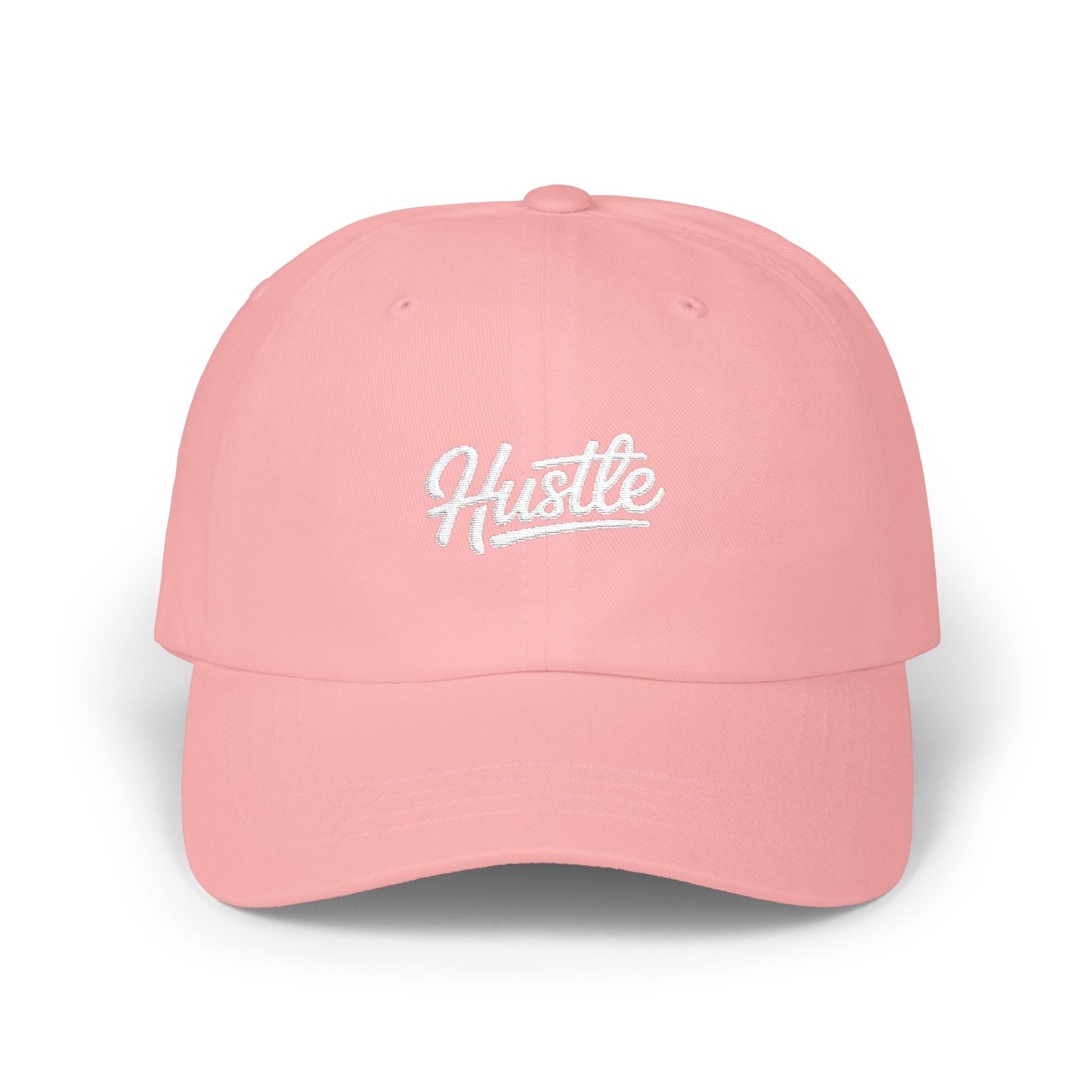 Classic Dad Cap – Minimal Script Embroidered Baseball Hat Hats Printify Pink One size