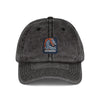 Embroidered Vintage Wave Cap Hats Printify One size Black
