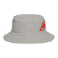 Bucket Hat — Retro Script 'Bucketd' Embroidered Brown Summer Hat
