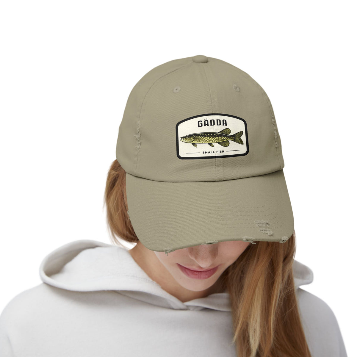 Fishing Hat – 'Gädda' Pike Patch Distressed Cap