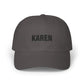 Karen Embroidered Dad Cap — Funny Personalized Name Baseball Hat Hats Printify Dark Grey One size