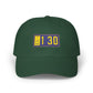 Dad Cap with Embroidered '130' Patch – Classic White Baseball Hat Hats Printify Spruce One size