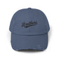 Distressed Baseball Cap — 'Brothers' Embroidered Vintage Dad Hat Hats Printify Scotland Blue One size