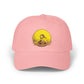 Duck Sunset Dad Cap — Embroidered Duck on Yellow Sun Baseball Hat Hats Printify Pink One size
