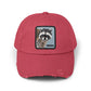 Unisex Distressed Cap Hats Printify Dashing Red One size