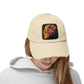 Distressed Cap — Vibrant Flame Lion Embroidered Baseball Hat Hats Printify