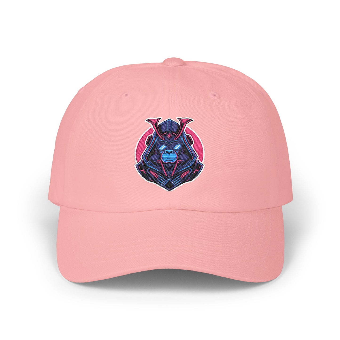 Dad Cap — Cyber Samurai Embroidered Logo Hat Hats Printify Pink One size