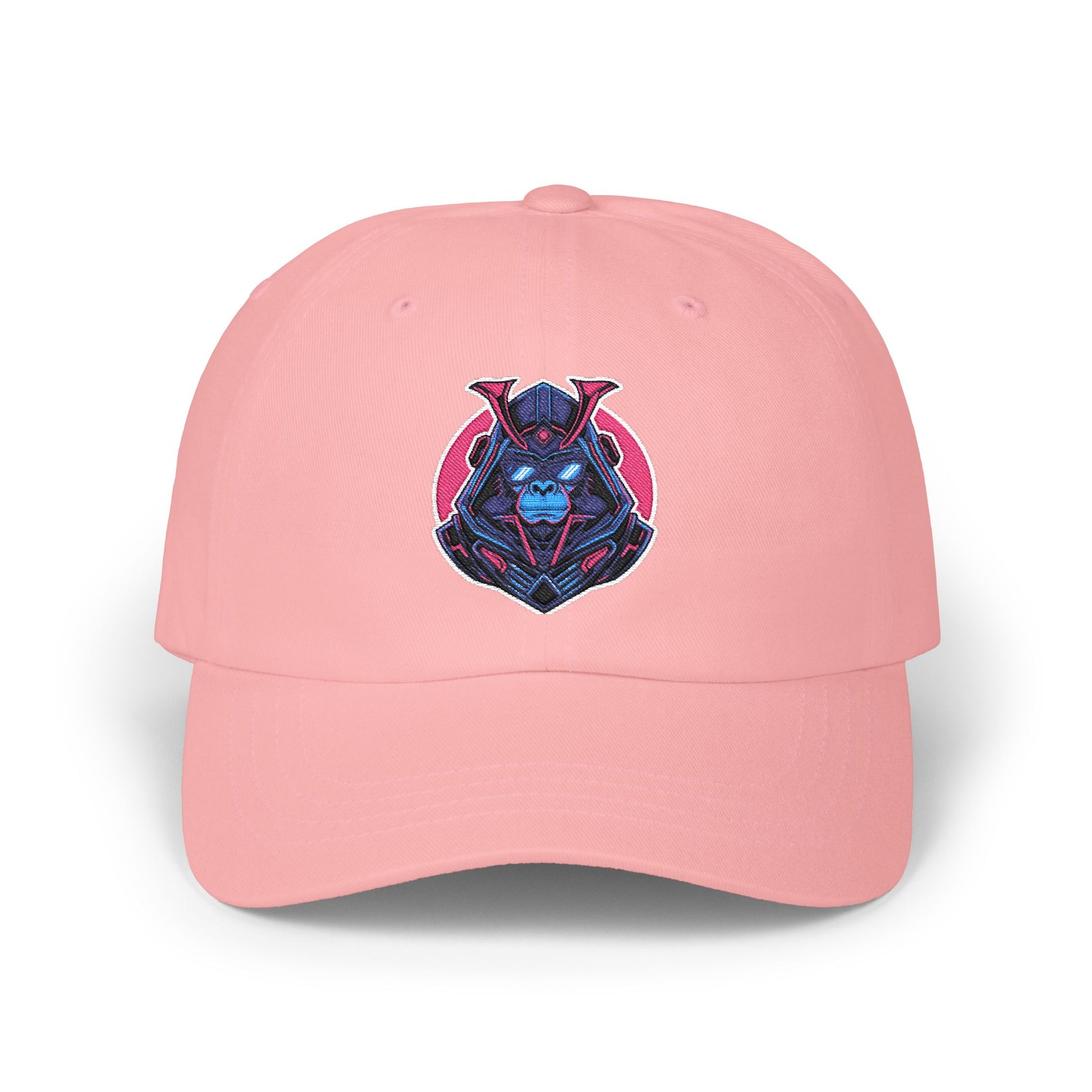 Dad Cap — Cyber Samurai Embroidered Logo Hat Hats Printify Pink One size