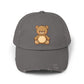 Teddy Bear Distressed Cap — Cute Retro Plush Hat for Casual Wear Hats Printify Nickel One size