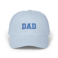 DAD Embroidered Classic Dad Cap – Vintage Varsity Baseball Hat for Fathers Hats Printify Light Blue One size