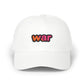 Dad Cap — White Embroidered "war" Patch Hat Hats Printify White One size