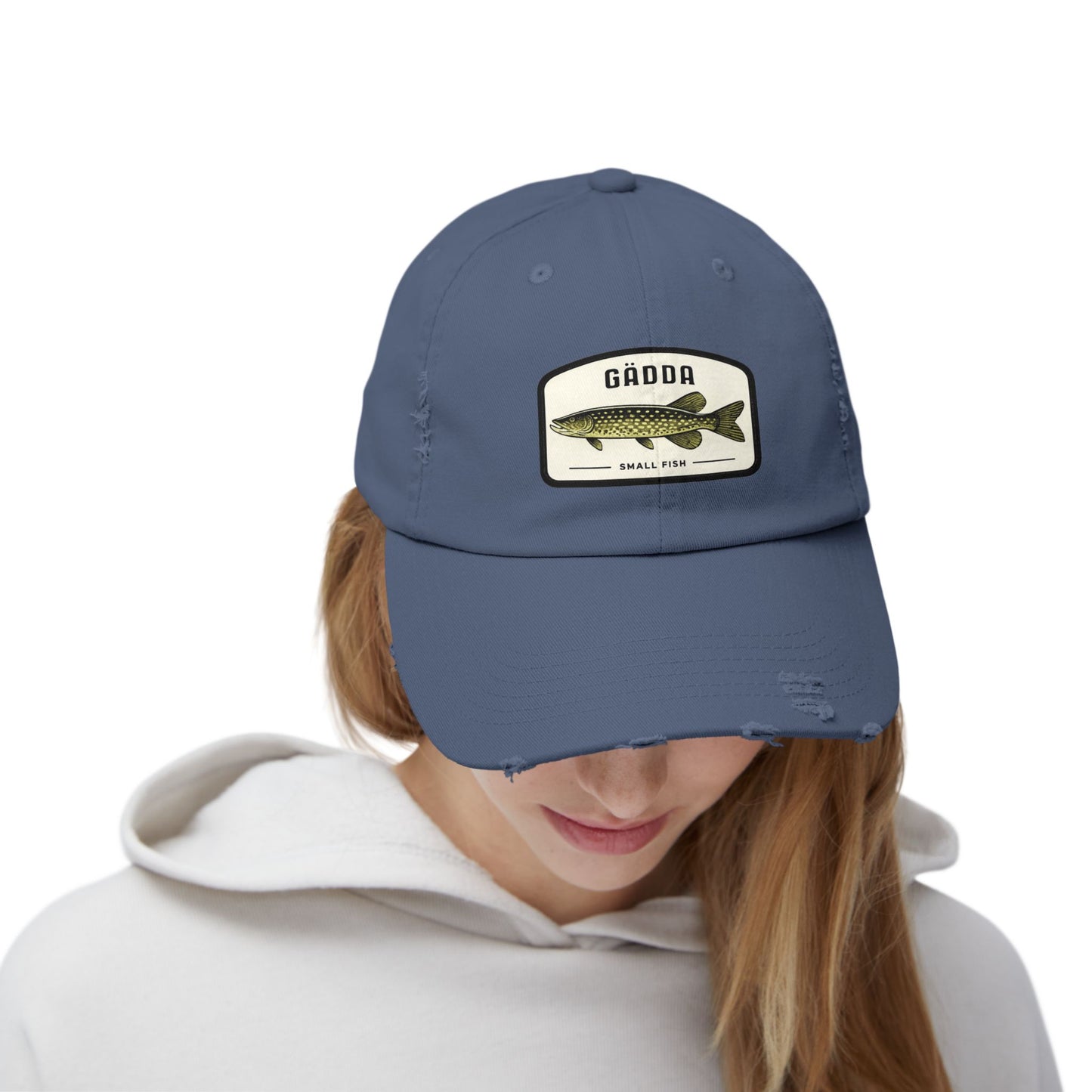 Fishing Hat – 'Gädda' Pike Patch Distressed Cap