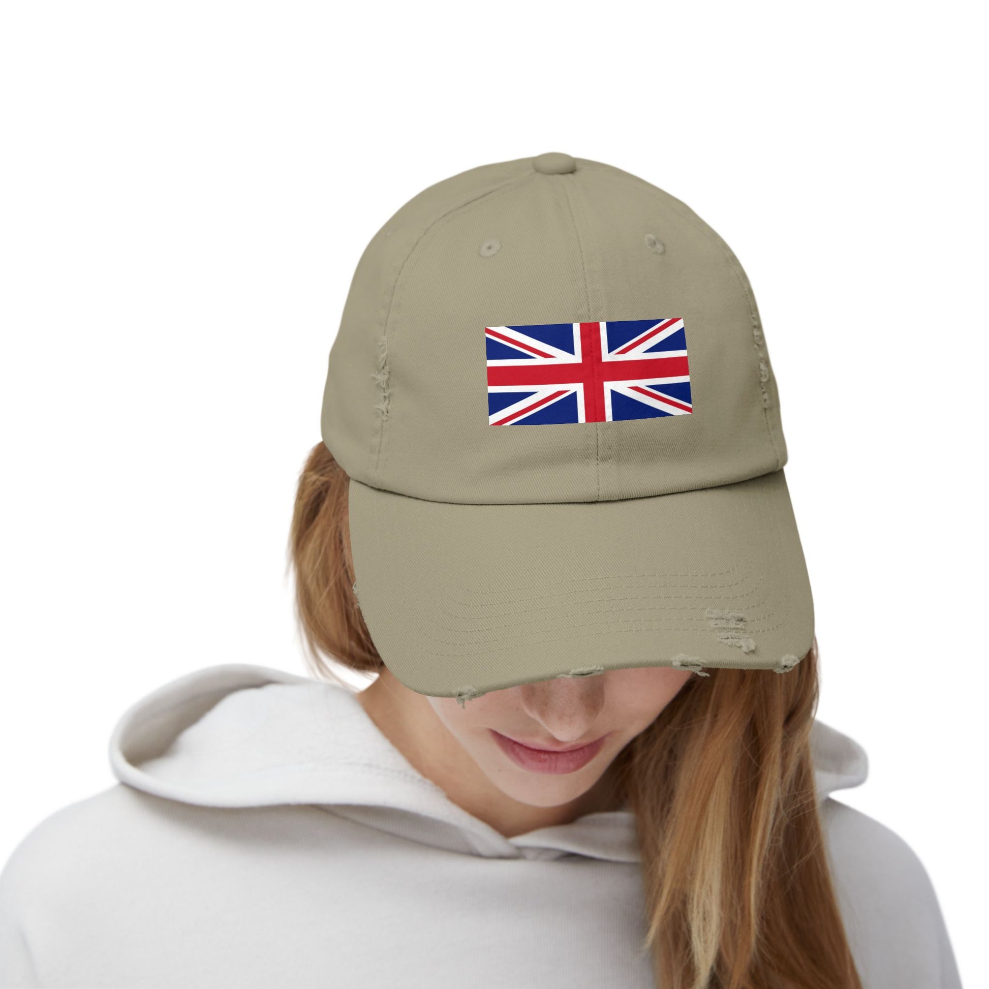 Distressed Union Jack Cap — British Flag Baseball Hat Hats Printify
