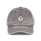 Vintage Embroidered Flamingo Cap — Washed Red Baseball Hat Hats Printify One size Charcoal Grey