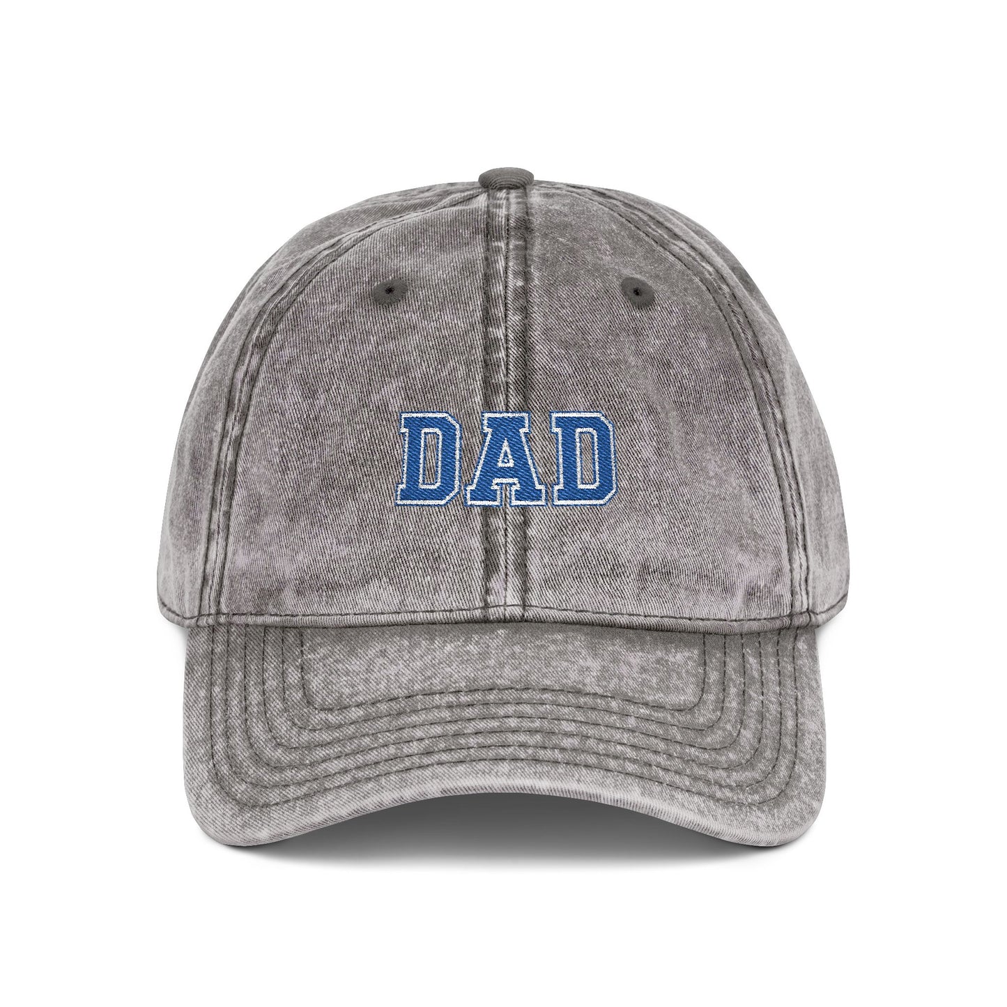 Dad Embroidered Vintage Cap — Washed Red Baseball Hat for Father’s Day Hats Printify One size Charcoal Grey