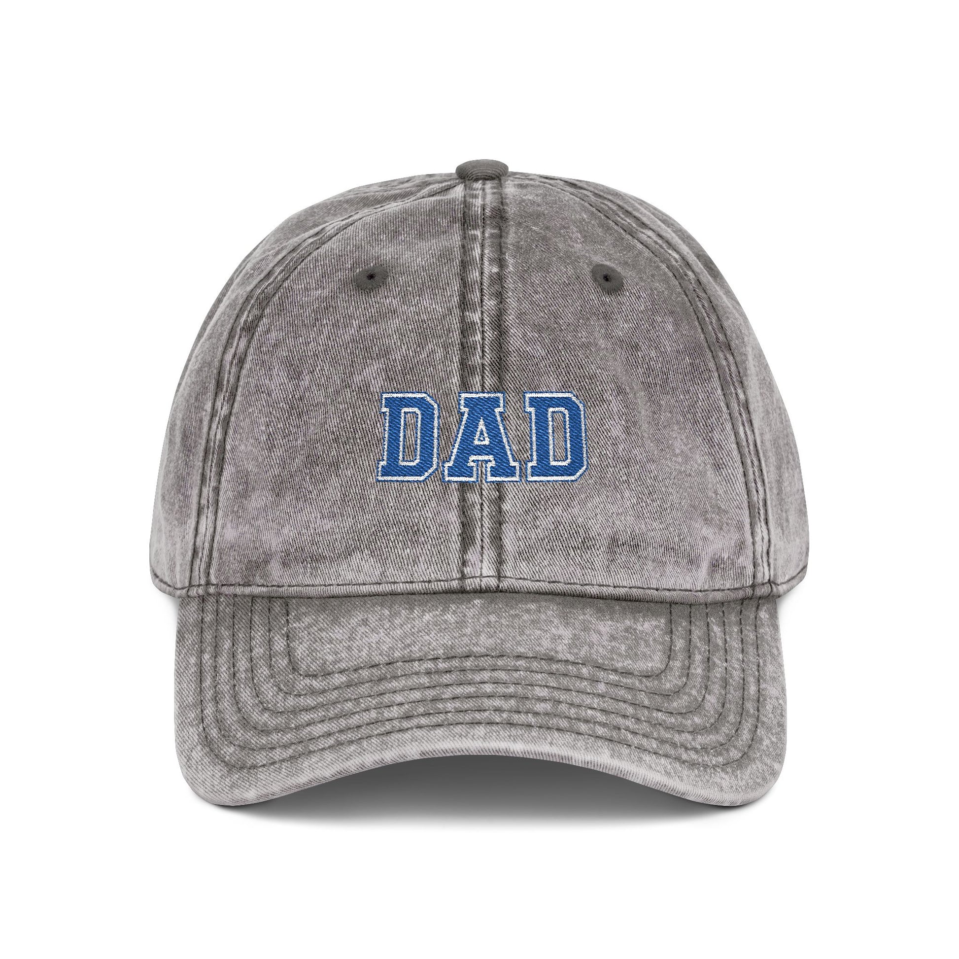 Dad Embroidered Vintage Cap — Washed Red Baseball Hat for Father’s Day Hats Printify One size Charcoal Grey