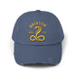 Distressed Brixton Cobra Cap — Vintage Embroidered Snake Hat Hats Printify Scotland Blue One size