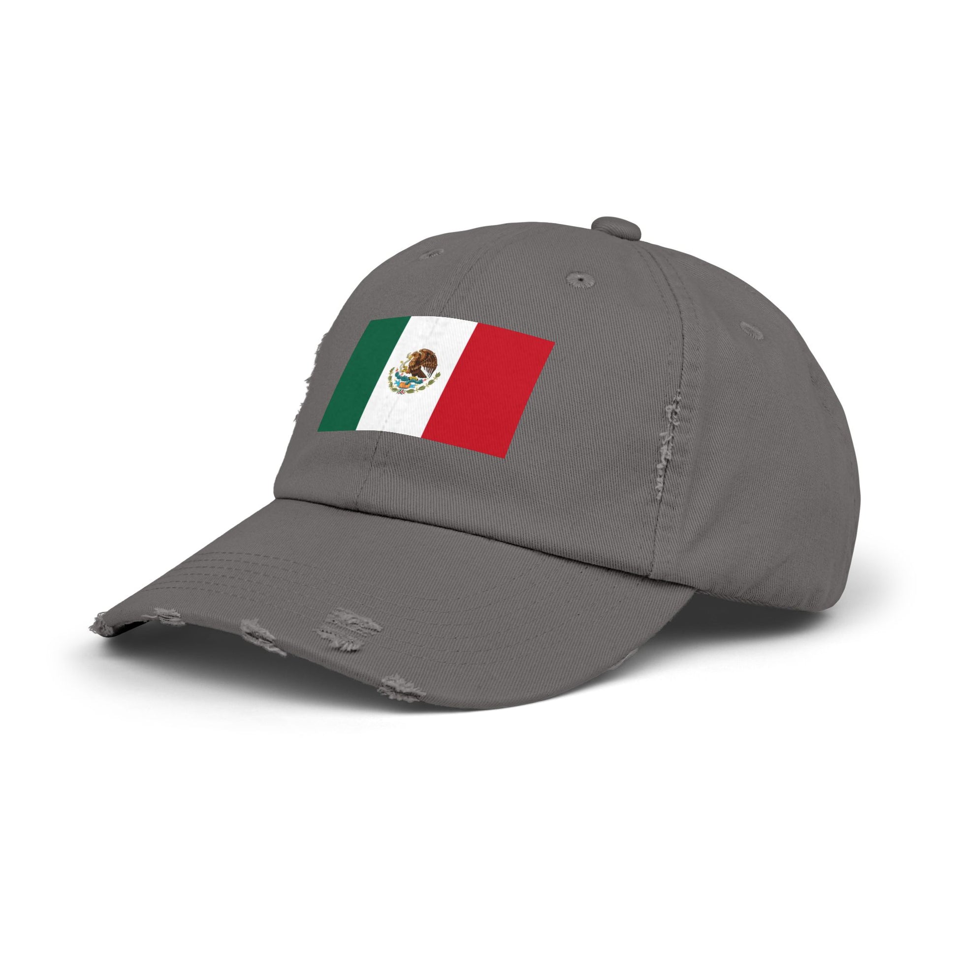 Mexico Flag Distressed Cap — Vintage Mexican Flag Dad Hat Hats Printify