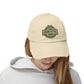 Distressed John Deere Logo Cap — Vintage Farm Equipment Baseball Hat Hats Printify