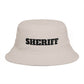 Shriff Bucket Hat — Retro Western Brown Cotton Sun Hat Hats Printify One size Bone
