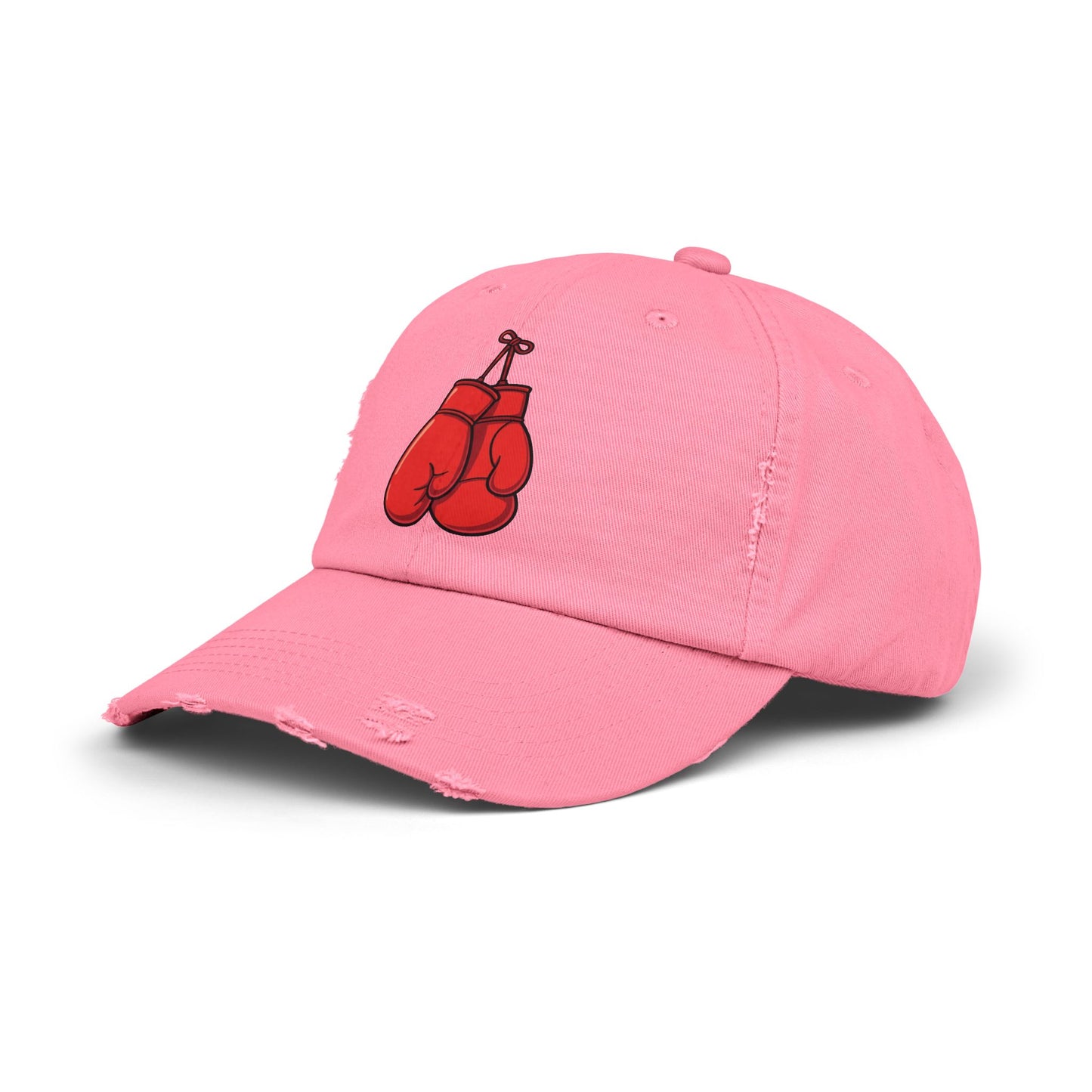 Boxing Gloves Distressed Cap - Red Gloves Dad Hat
