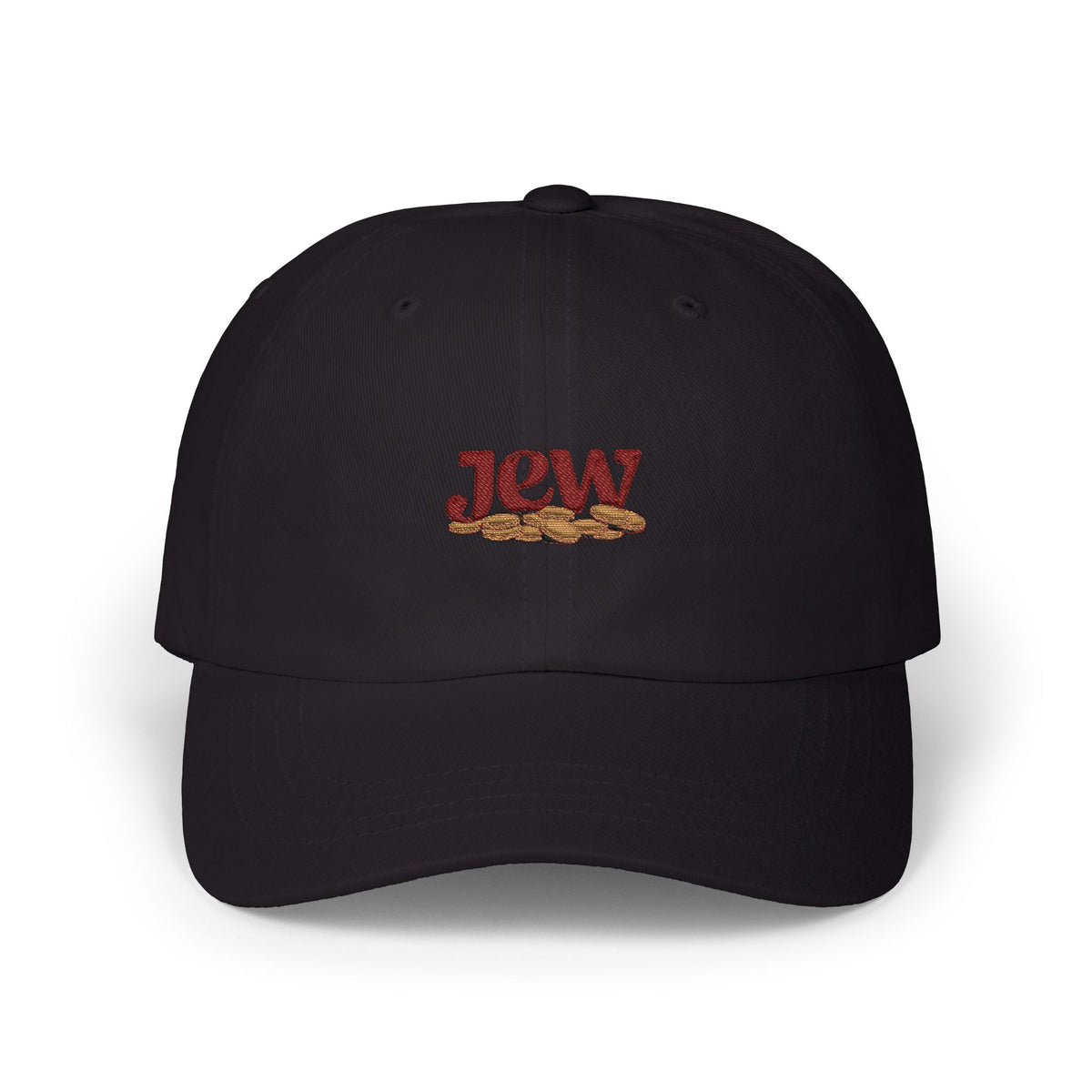 Embroidered 'Jew' Dad Cap — Casual Pride Baseball Hat Hats Printify Black One size
