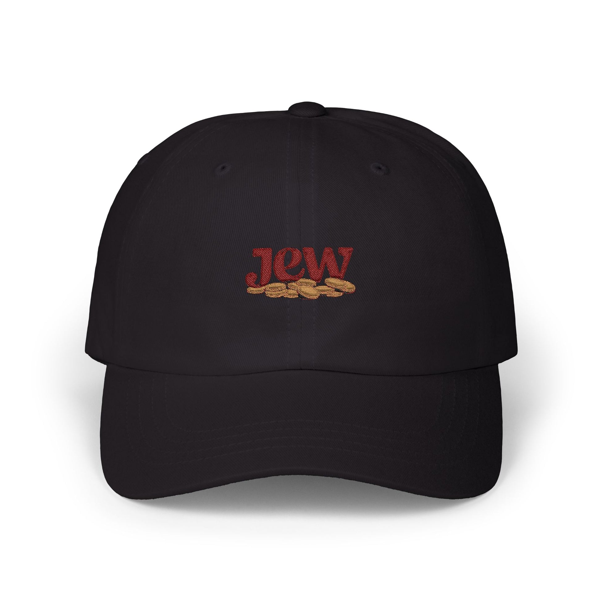 Embroidered 'Jew' Dad Cap — Casual Pride Baseball Hat Hats Printify Black One size
