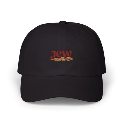 Embroidered 'Jew' Dad Cap — Casual Pride Baseball Hat Hats Printify Black One size