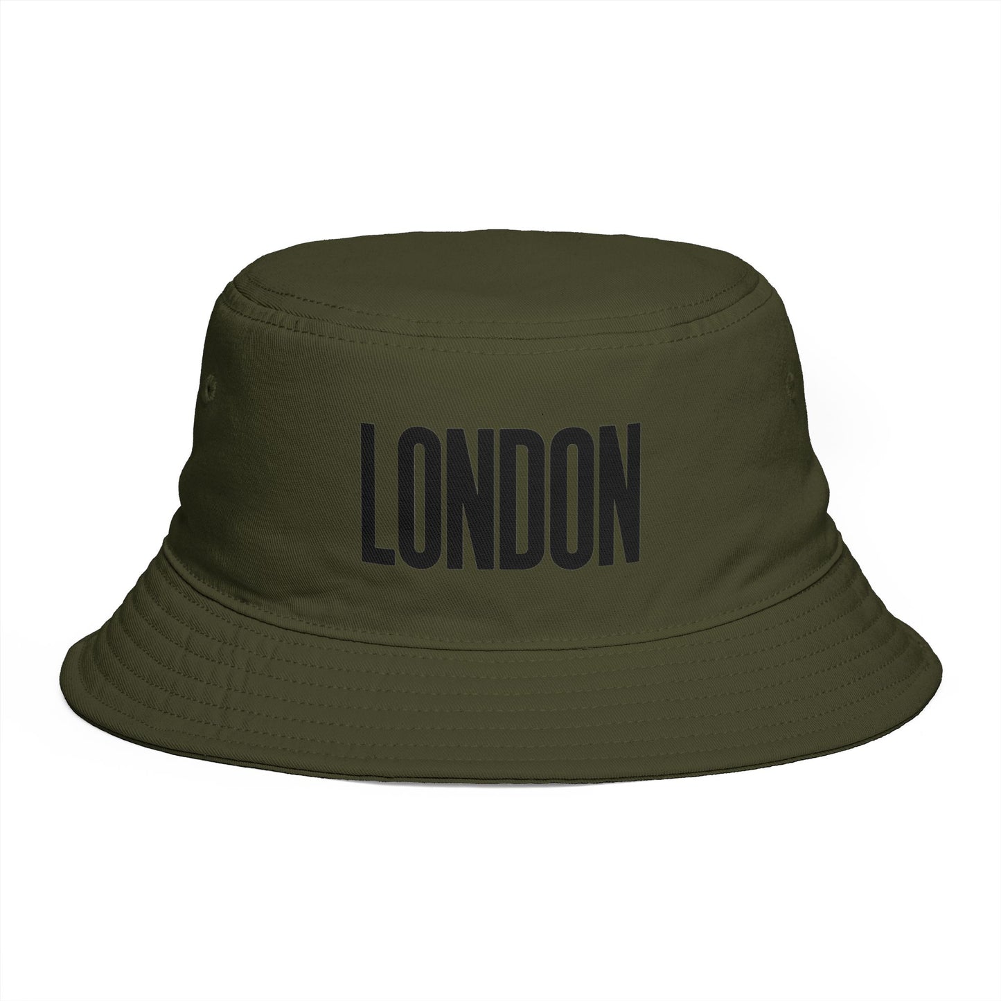 London Embroidered Bucket Hat — Minimal City Travel Sun Hat Hats Printify One size Army