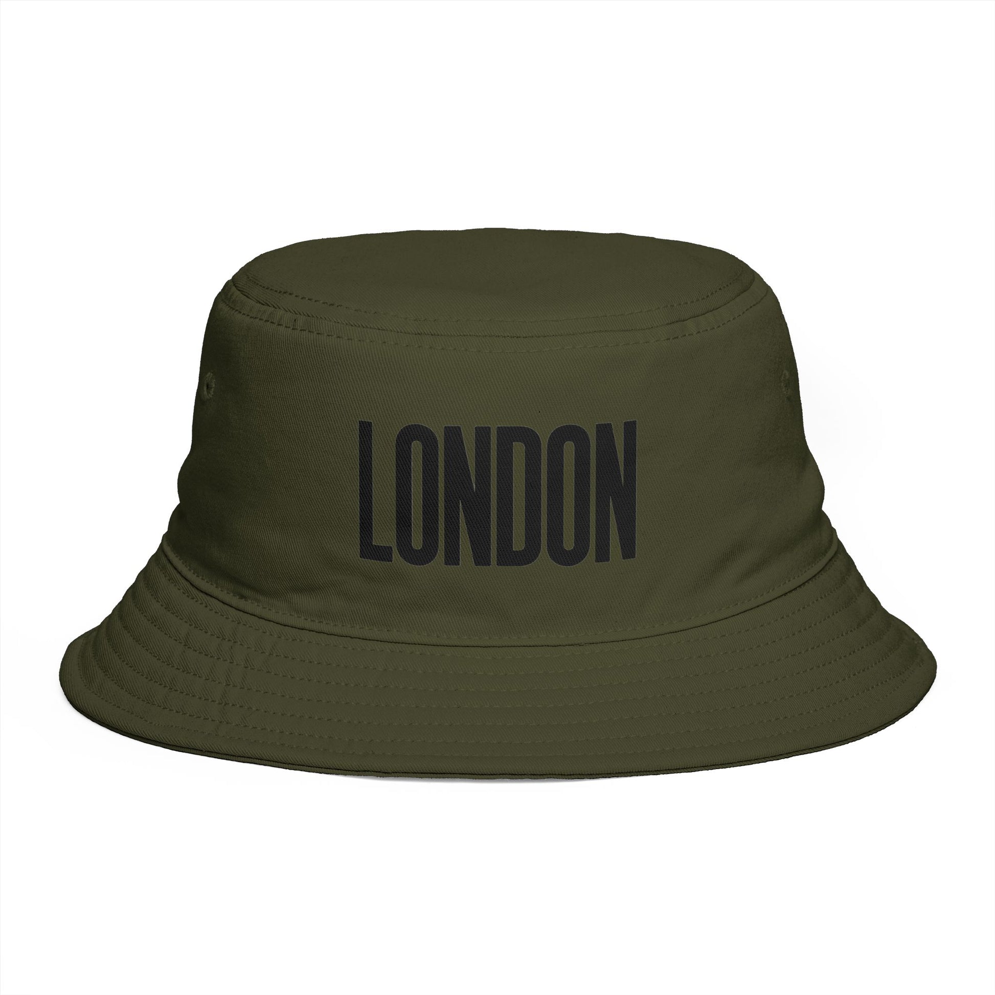 London Embroidered Bucket Hat — Minimal City Travel Sun Hat Hats Printify One size Army