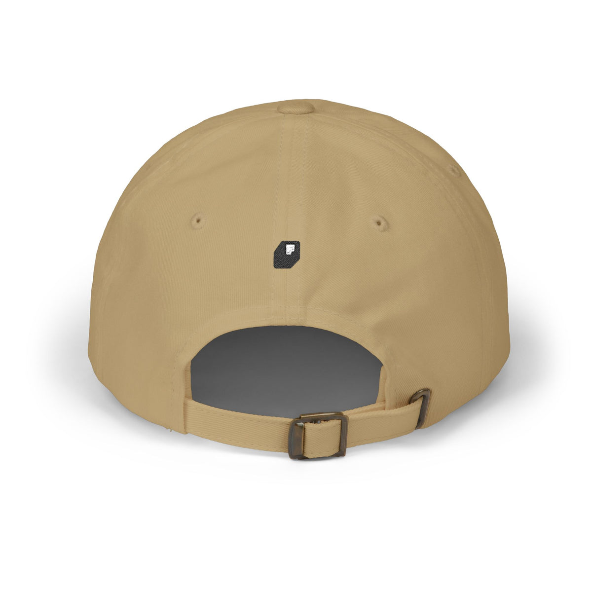 Dad Cap — White Embroidered "war" Patch Hat Hats Printify
