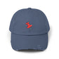 Pushpin Embroidered Distressed Cap Hats Printify