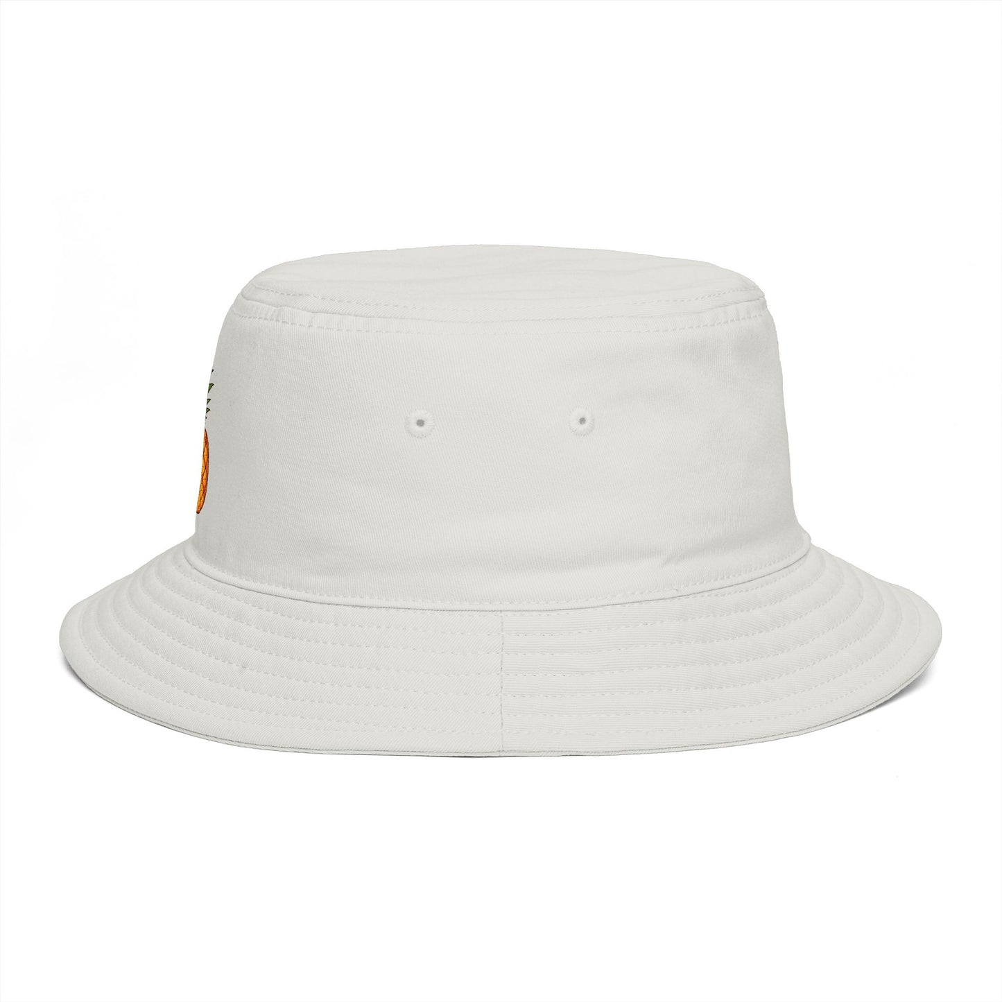 Pineapple Embroidered Bucket Hat — Tropical Summer Sun Hat Hats Printify