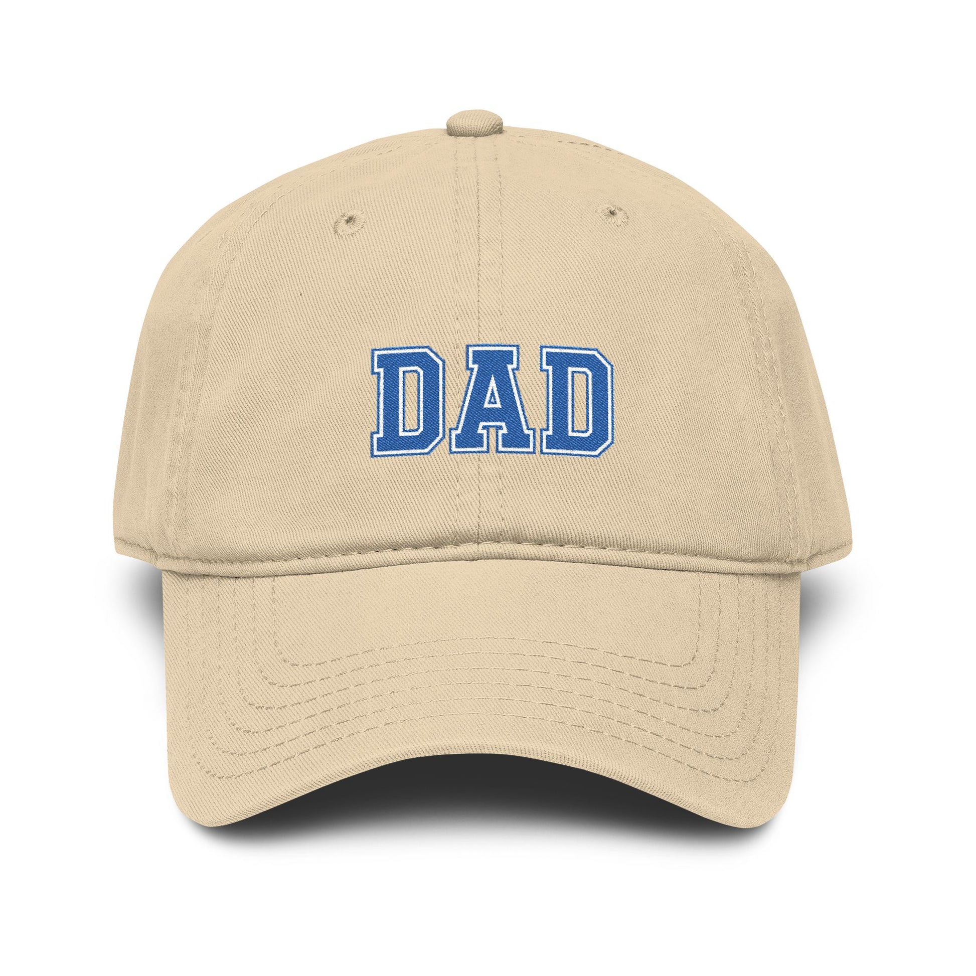 Dad Embroidered Washed Baseball Cap Hats Printify One size Khaki