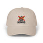 No Kings Embroidered Dad Cap — Casual White Baseball Hat Hats Printify Stone One size