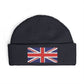 Cuff Beanie — Embroidered Union Jack Knit Hat Hats Printify One size Navy