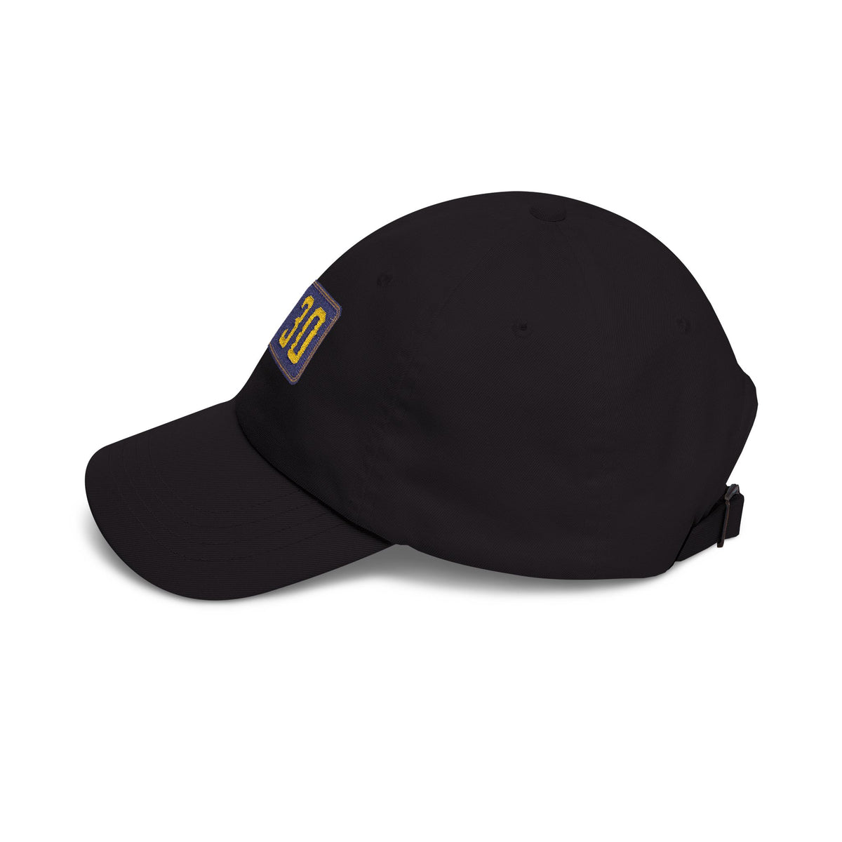 Dad Cap with Embroidered '130' Patch – Classic White Baseball Hat
