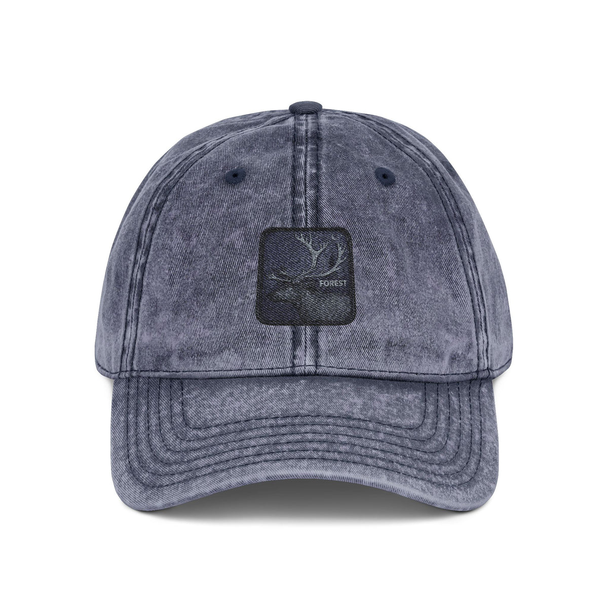 Vintage Embroidered Cap — Starry Night Patch Hats Printify