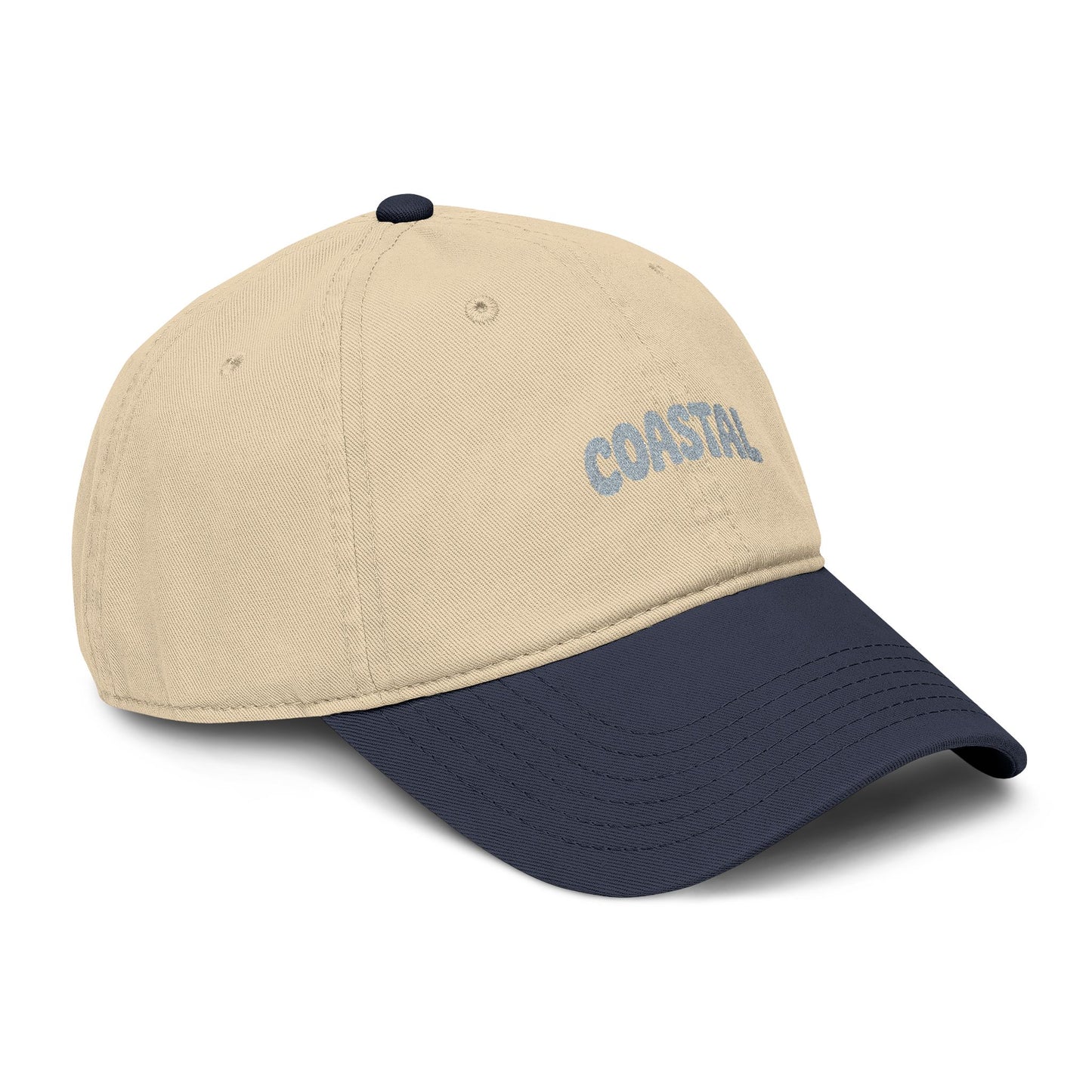 Washed Baseball Cap with Sparkle 'Dreamer' Embroidery — Casual Adjustable Cotton Hat