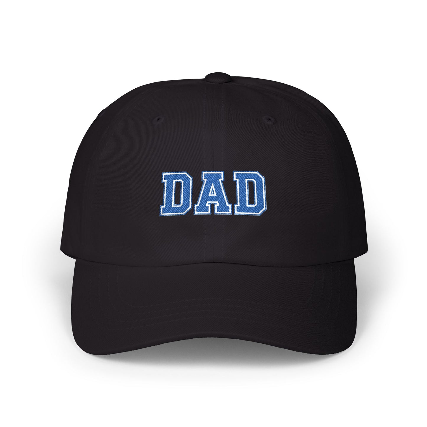 DAD Embroidered Classic Dad Cap – Vintage Varsity Baseball Hat for Fathers Hats Printify Black One size