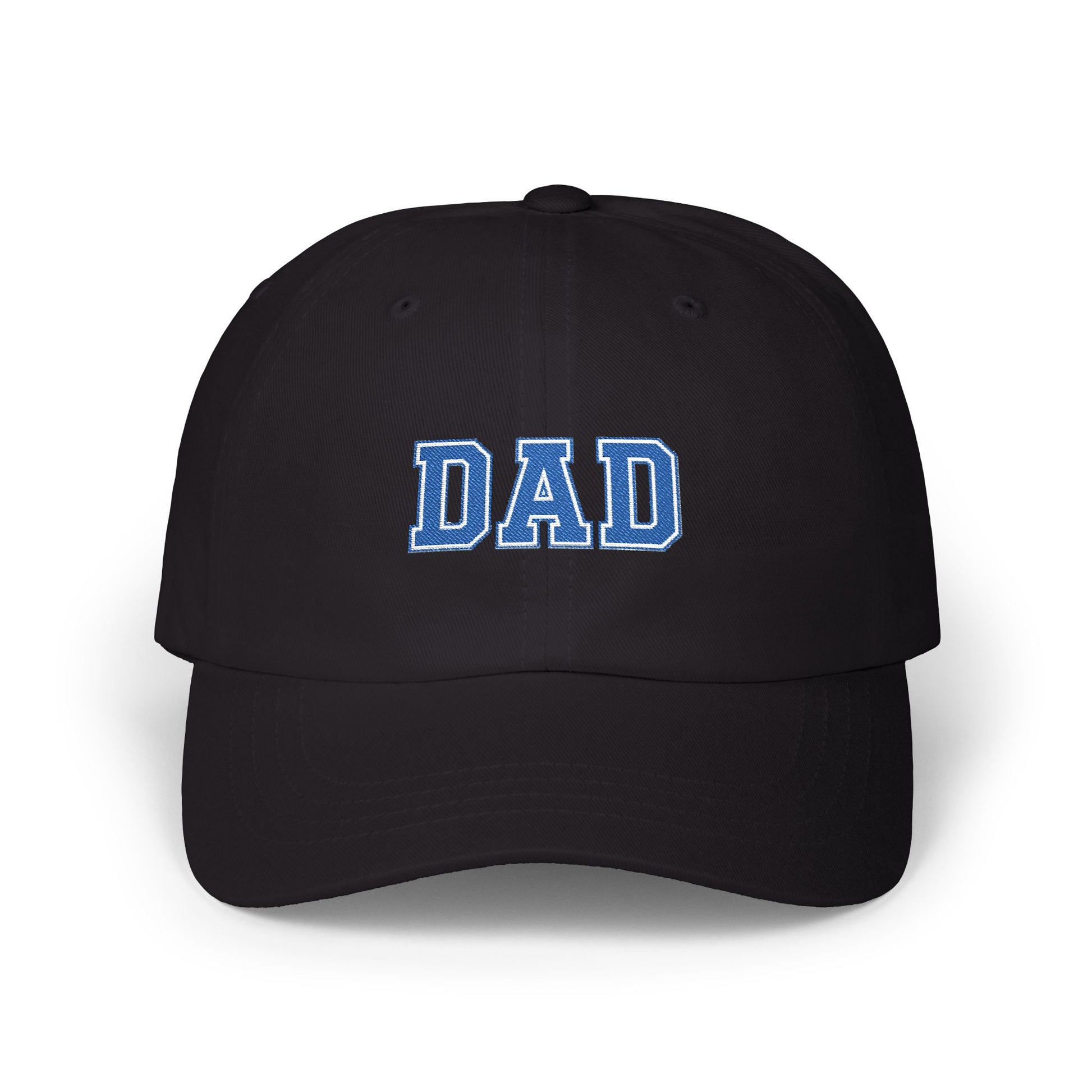 DAD Embroidered Classic Dad Cap – Vintage Varsity Baseball Hat for Fathers Hats Printify Black One size