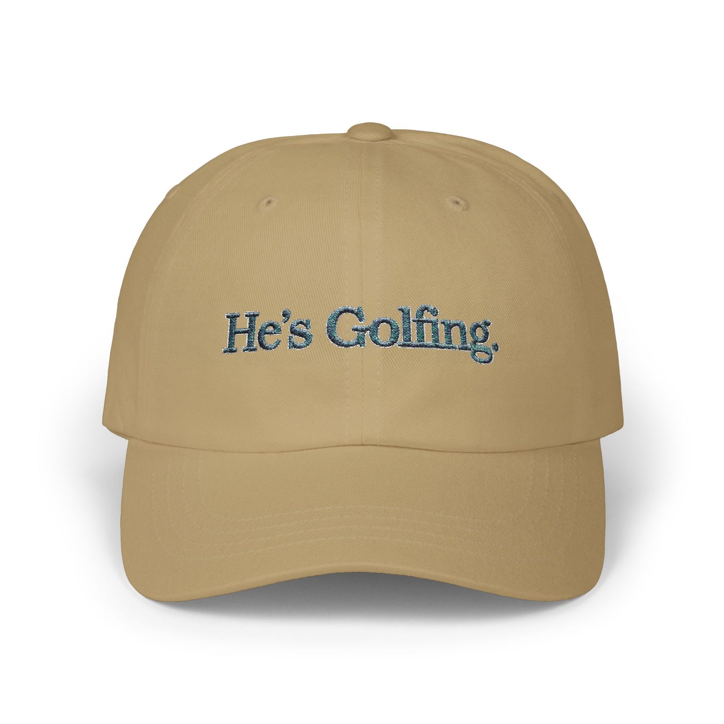 He's Golfing Dad Cap – Embroidered Golf Hat for Golf-Loving Dads