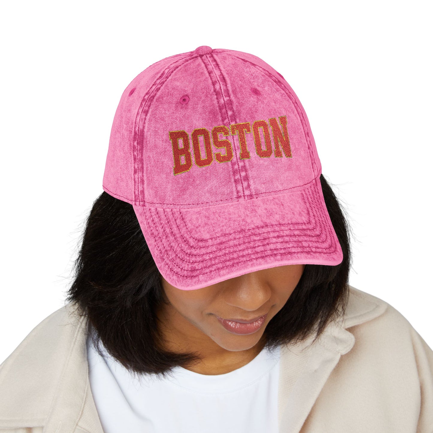 Vintage Embroidered Cap — Retro Sunset Patch Baseball Hat Hats Printify
