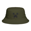 Pixel Creeper Face Bucket Hat | Gamer Minecraft Inspired Hat Hats Printify One size Army