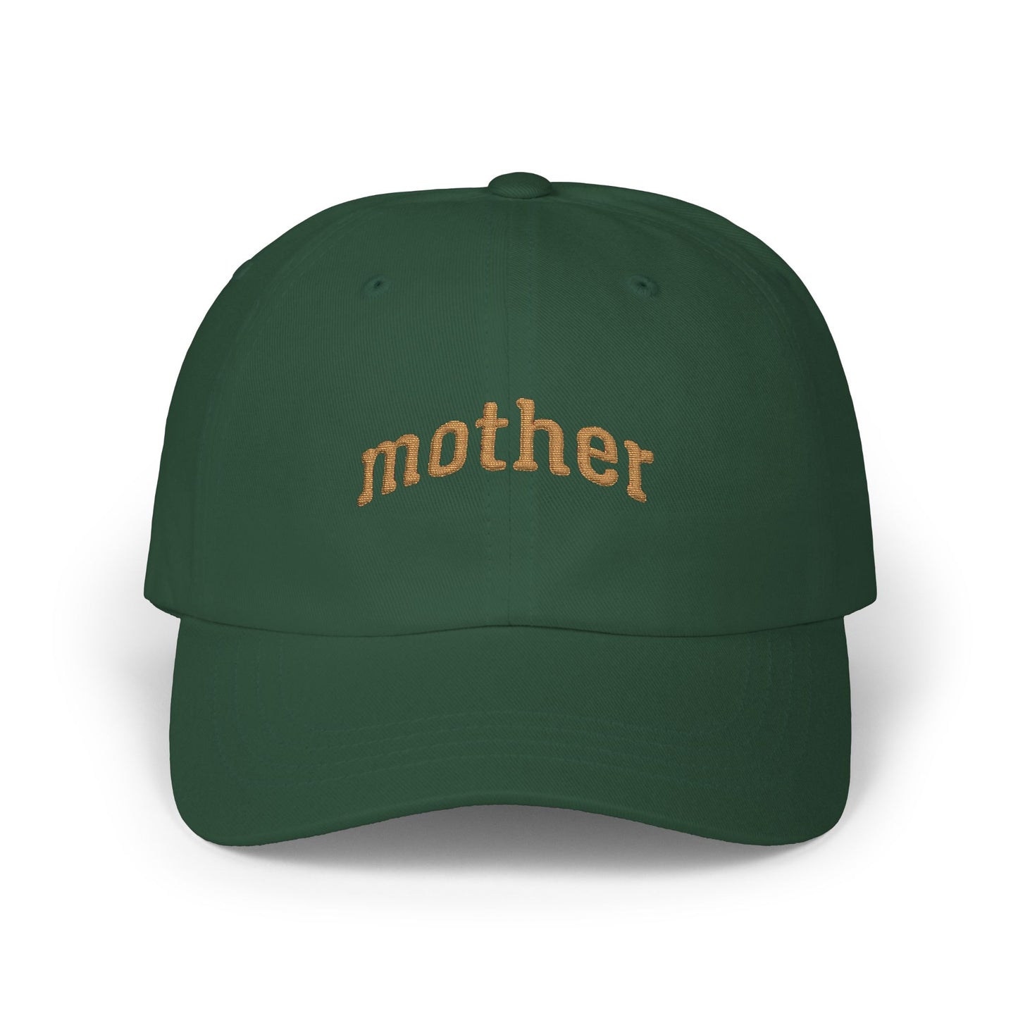 Mother Embroidered Dad Cap — Casual White Baseball Hat for Moms, Mother's Day Gift