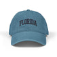 Embroidered 'Florida' Denim Hat - Vintage Stitch Dad Cap Hats Printify One size Blue