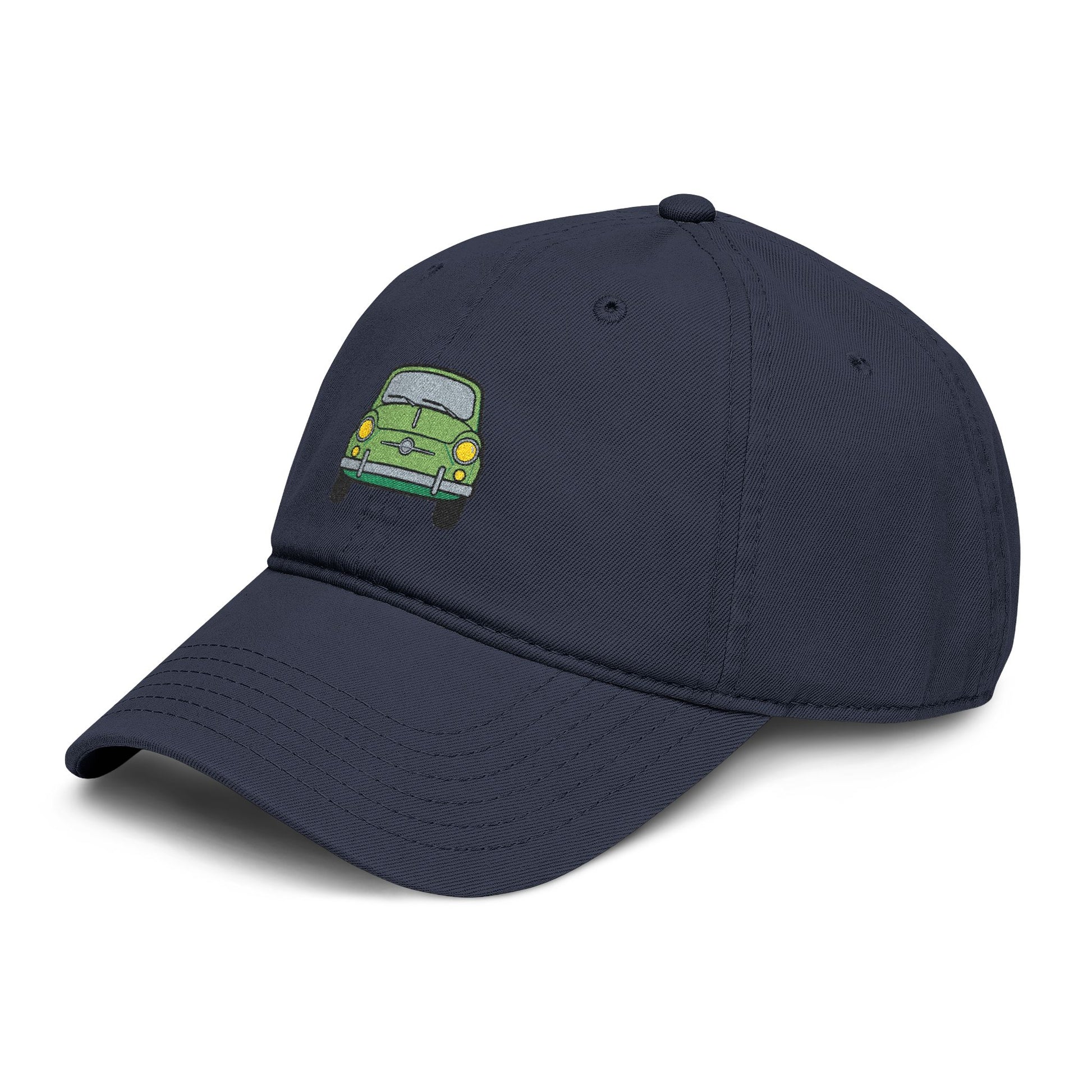 Vintage Green Car Embroidered Baseball Cap — Washed Cotton Dad Hat Hats Printify