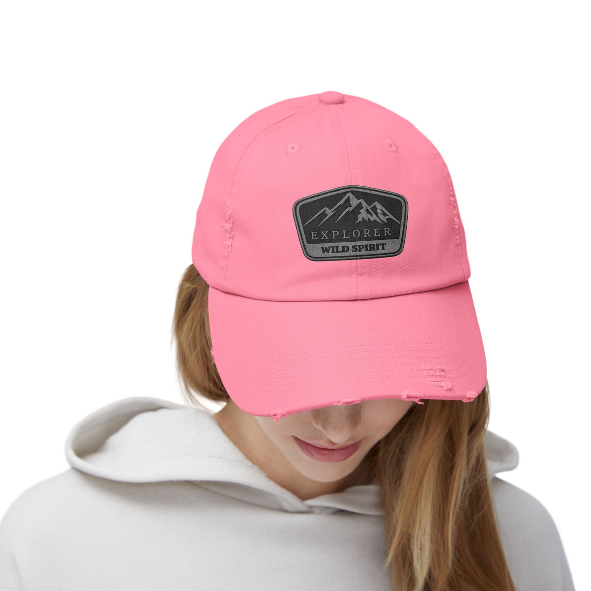 Explorer Wild Spirit Distressed Cap — Vintage Mountain Dad Hat