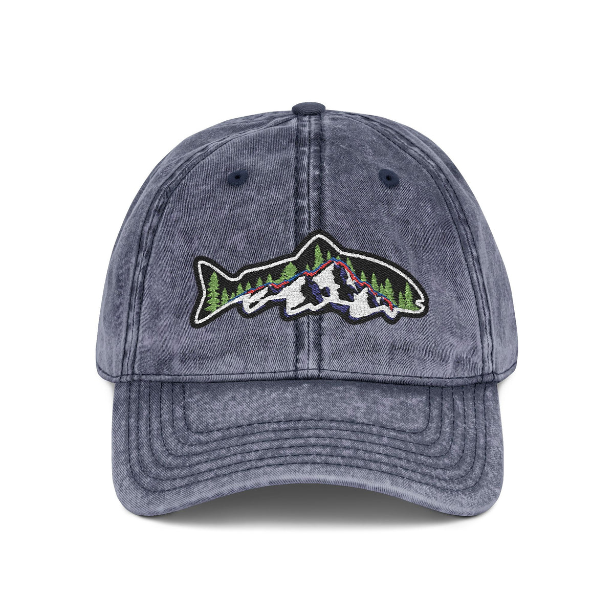 Vintage Cap (Embroidery) Hats Printify One size Navy